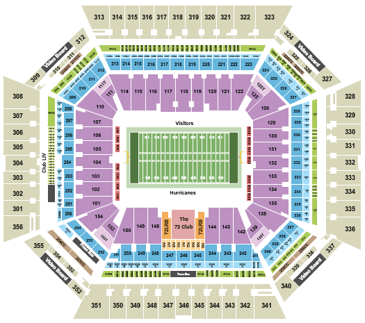 Hard Rock Stadium Orange Bowl Seating Chart